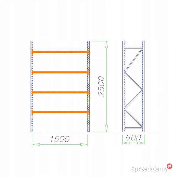 REGAŁ MAGAZYNOWY METALOWY WYTRZYMAŁY MRTK38 kujawsko-pomorskie sprzedam