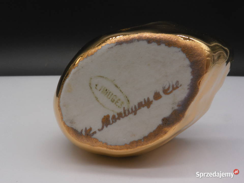 Stary Porcelanowy Łabędź Złocony Limoges Francja Porcelana i szkło Raszków sprzedam