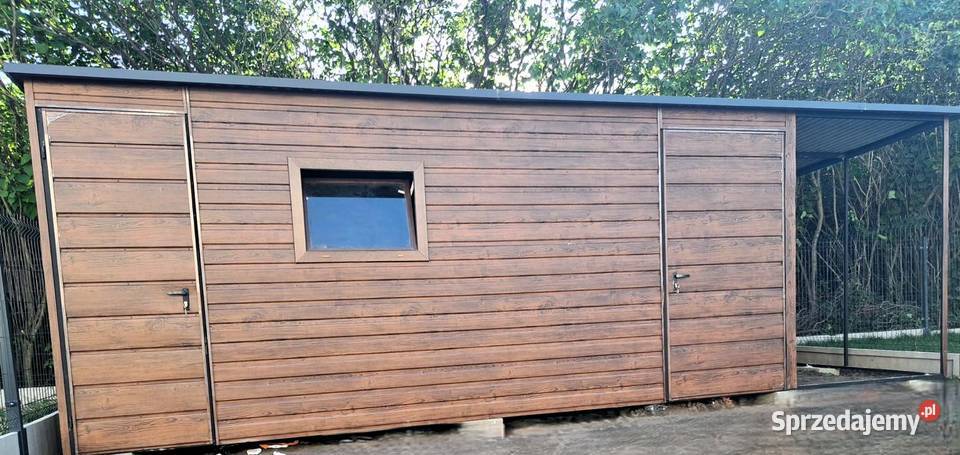 TANI Garaż Blaszany 3x5 Drewnopodobny Garaże Poddębice