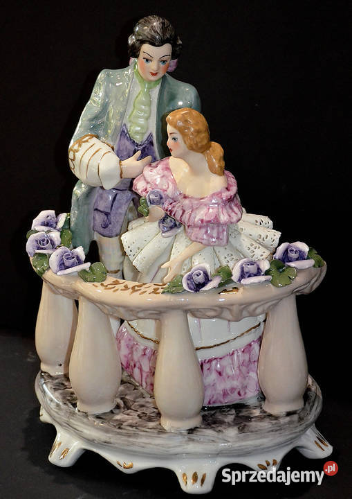 Roceram porcelana scena Balkon dwa kolory wielkopolskie