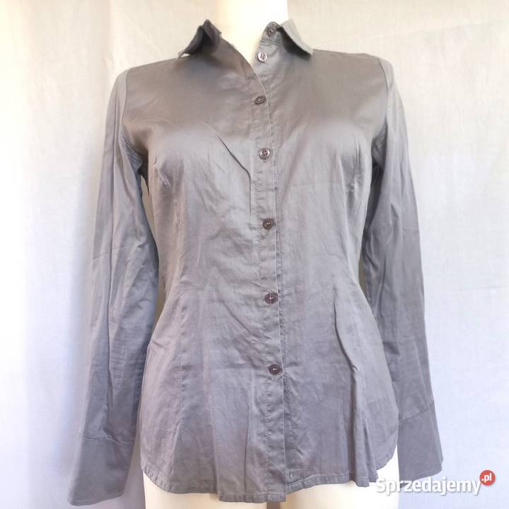 Koszula szara Bluzka damska r 38 bawełna Polska szary/srebrny Bluzki i koszule podlaskie Białystok