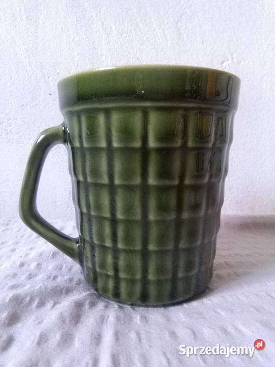 PRUSZKÓW KUBEK ZIELONY porcelit ceramika polska Porcelana i szkło