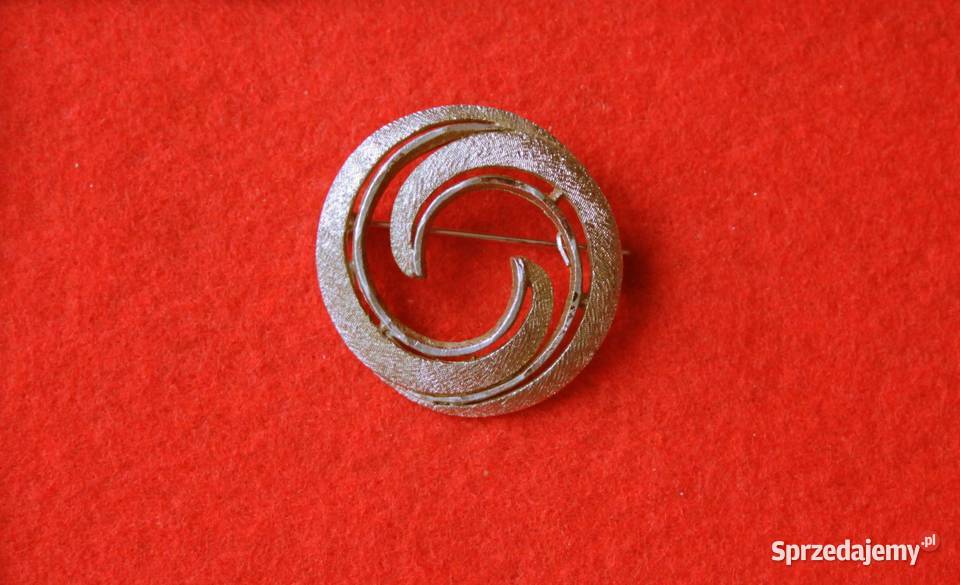 Stara angielska broszka kulista zawijanka Ochojno