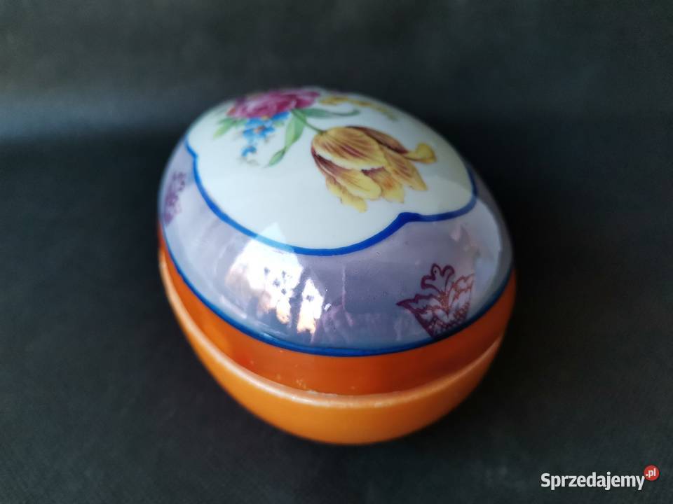 Stara przedwojenna porcelana bomboniera pojemnik śląskie Katowice