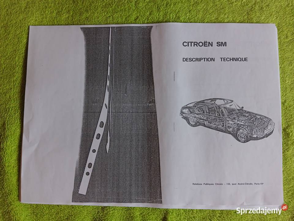 Instrukcja obsługi serwisowa citroen SM
