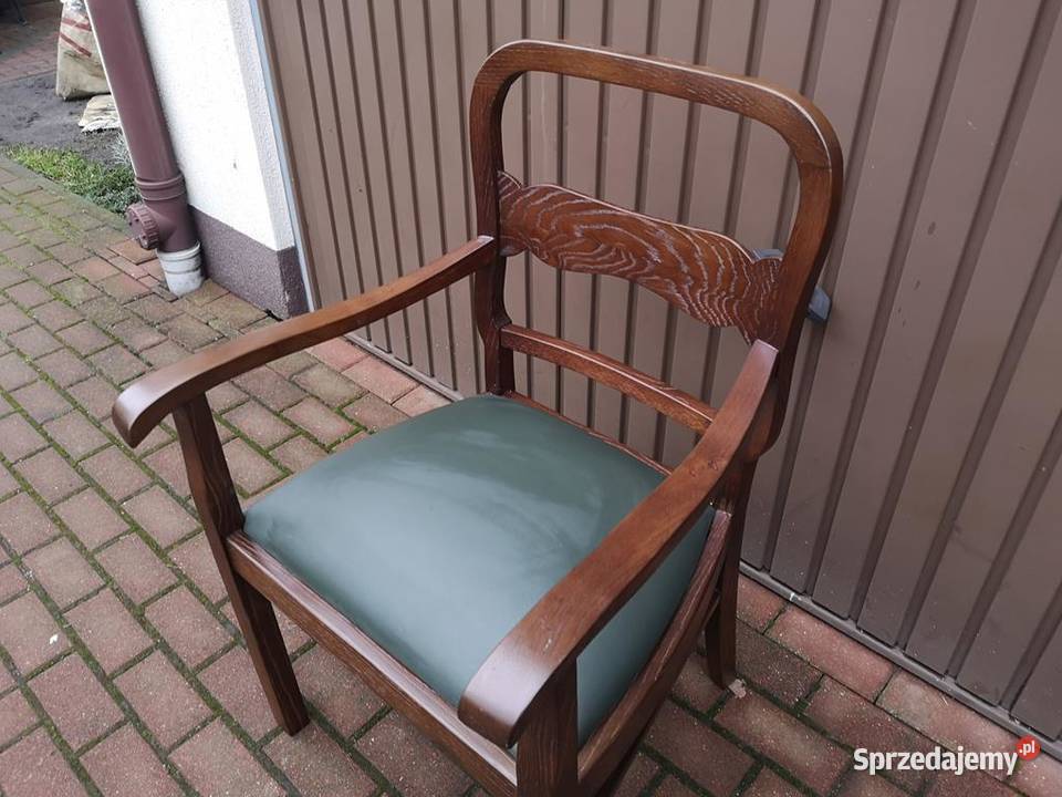 Stary Fotel Krzesło ARTDECO Dębowy Gabinetowy