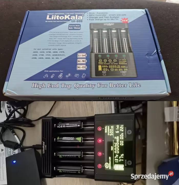 Ładowarka LiitoKala Lii600 do akumulatorów Liion Pozostałe