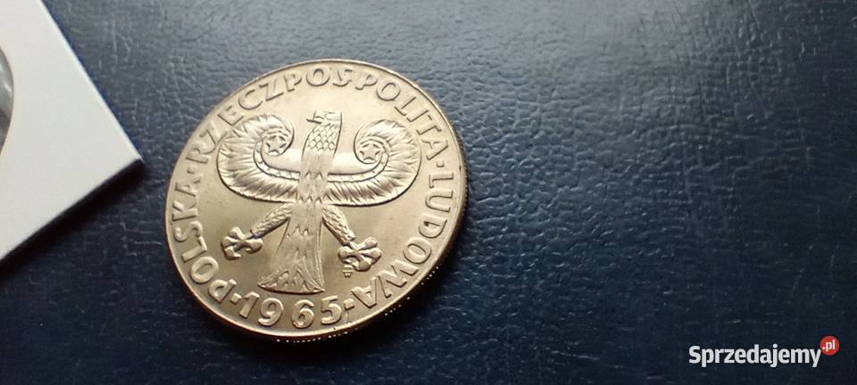 Stare monety 10 złotych 1965 Kolumna PRL Polska Numizmatyka