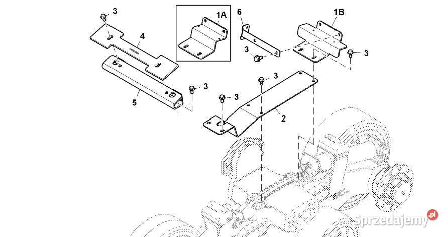 John Deere 9470RX Uchwyt RE580765 Gąsienice i Pozostałe Jastrzębniki