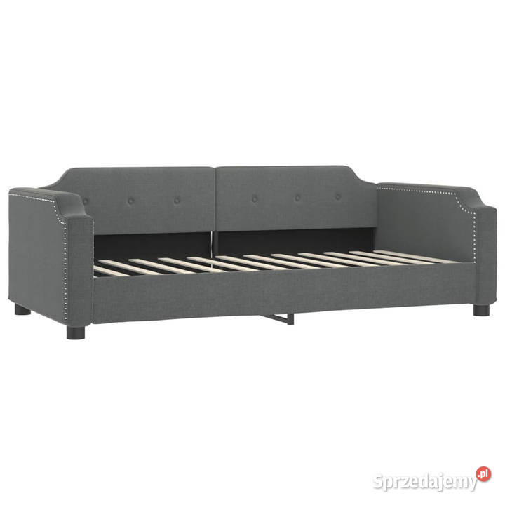 Sofa z materacem do spania ciemnoszara tkanina Warszawa