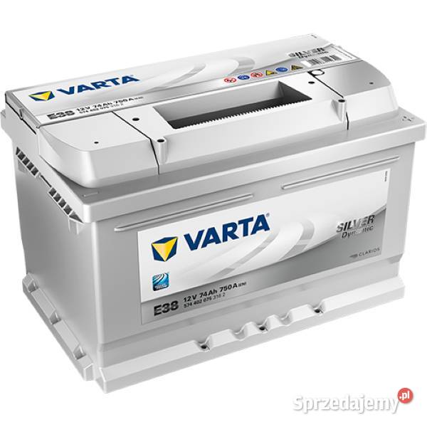 Akumulator Varta Silver E38 74Ah 750A Gdańsk osobowe