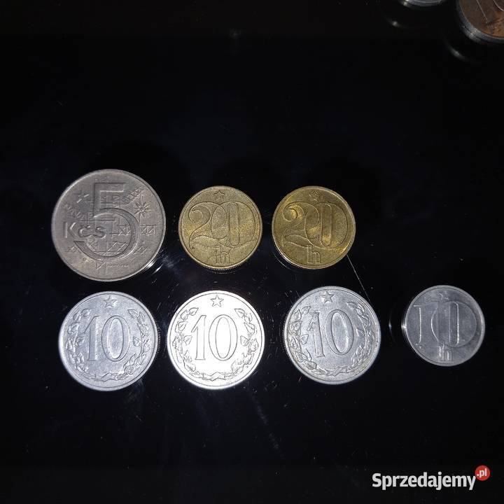 CZECHOSŁOWACJA monety obiegowe 1962 1988 Numizmatyka Zemborzyce Podleśne