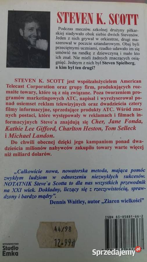 Notatnik milionera Scott pieniądze biznes