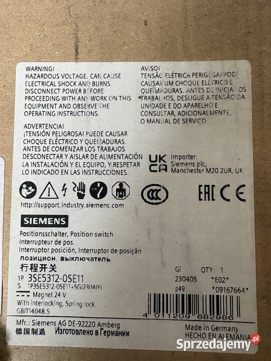 Siemens 3SE53120SE11 Safety switch Warszawa