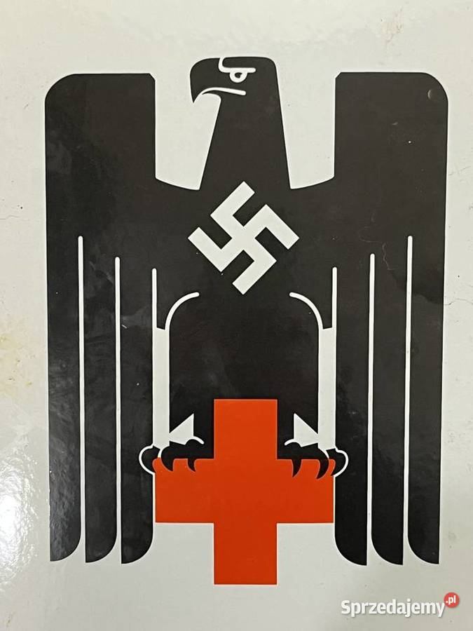 Niemiecka tablicaszyld emaliowany DRK Niemiecki Militaria małopolskie Kraków