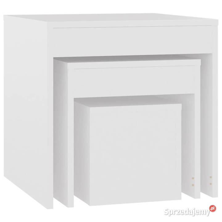 Stoliki wsuwane pod siebie 3 białe WM808594 Warszawa