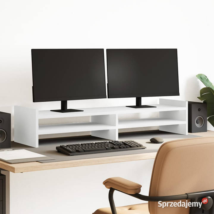 Podstawka pod monitor biała 100x27x20 WM854787 Warszawa