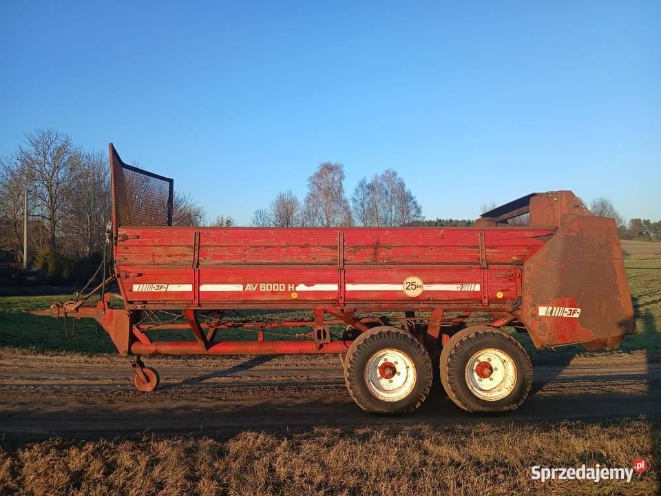 Rozrzutnik JF AV 6000H Tandem 7 ton uszkodzony Starogard Gdański sprzedam