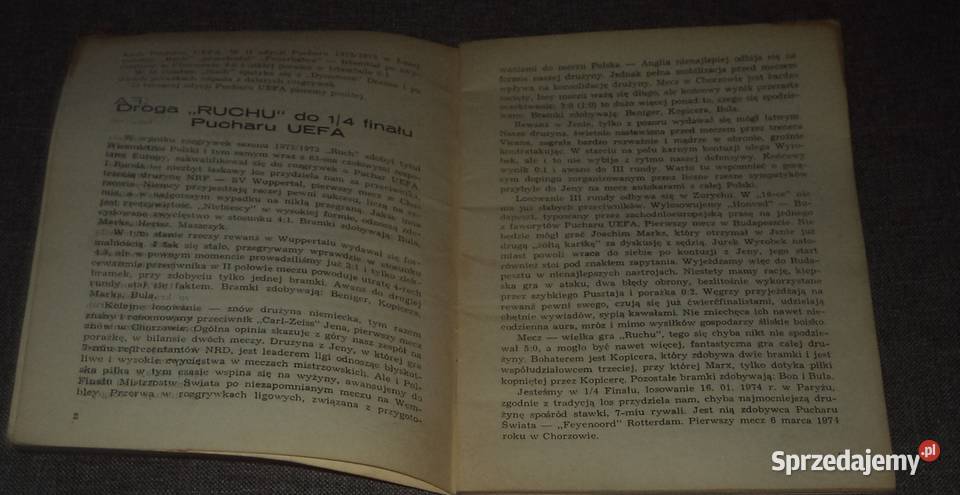 KS Ruch Chorzów Sport Club Feyenoord Wiosna 74 Piekary Śląskie
