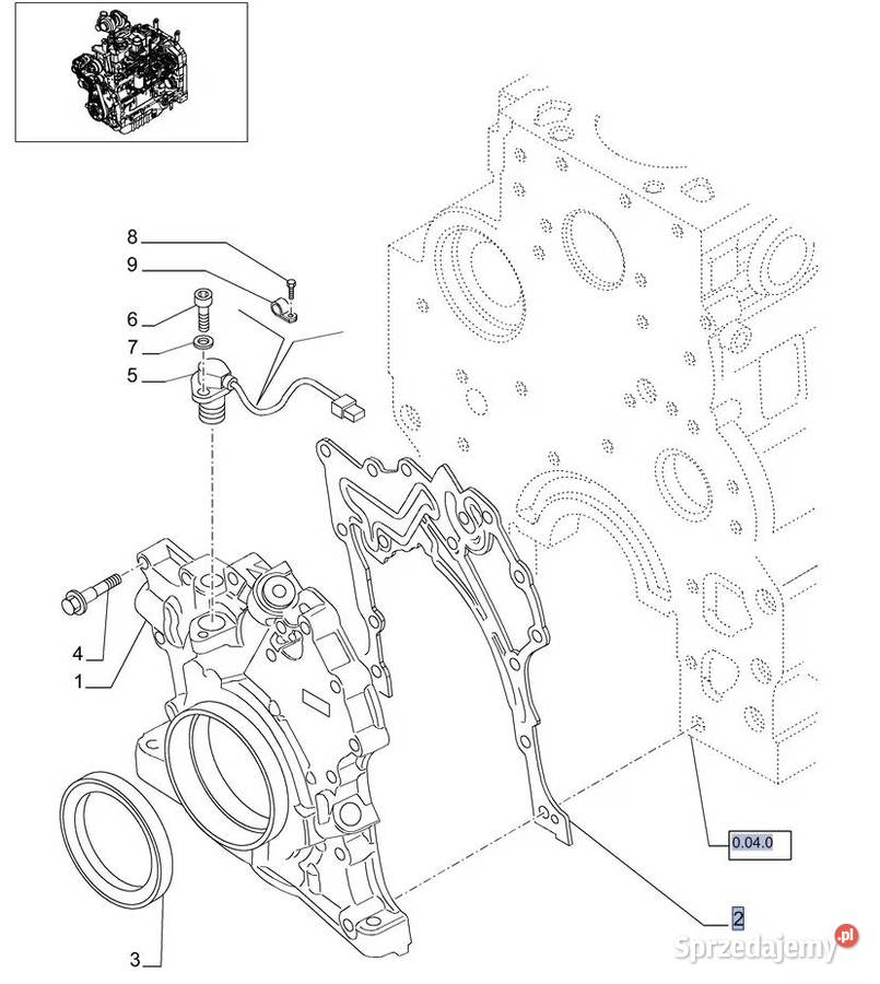 Uszczelka pompy oleju Case Holland Steyr 2830972 Białystok