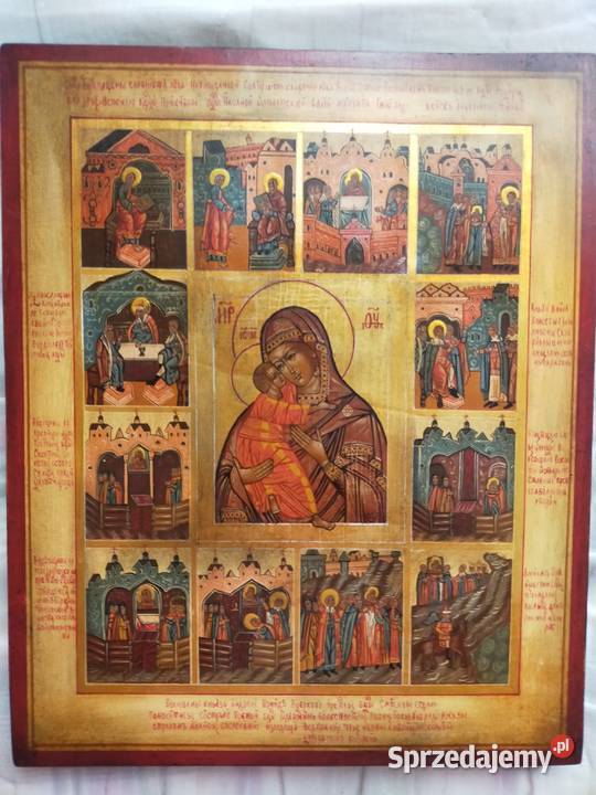 Ikona Matki Bożej z życiem Malarstwo Siedlce sprzedam