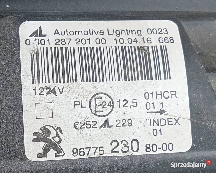 Peugeot 308 T9 reflektor lampa lewy przód Przeźmierowo