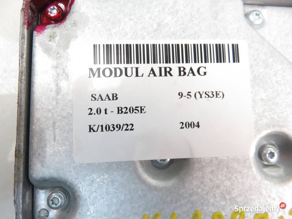 MODUŁ AIRBAG SAAB 95 YS3E 5266796 osobowe Układ elektryczny, zapłon małopolskie