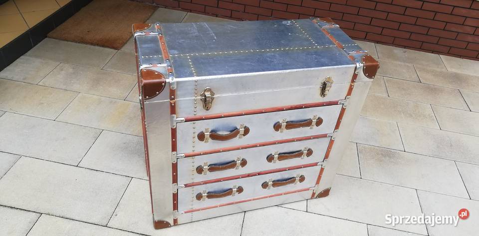 Komoda Aviator skrzynia walizka aluminium szafka Garwolin sprzedam