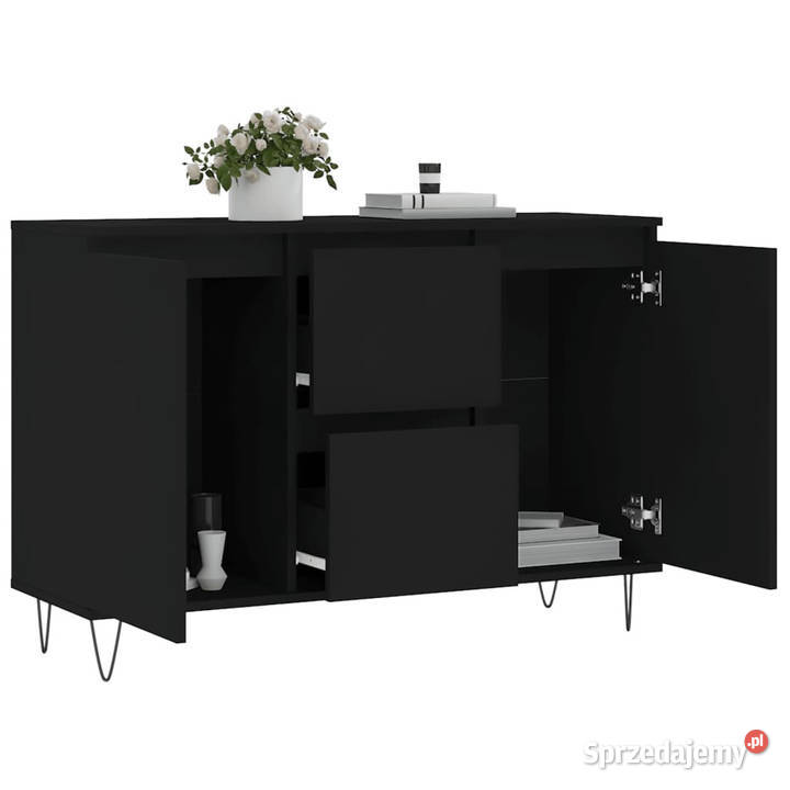 Szafka czarna 104x35x70 materiał drewnopochodny Dom i Ogród Warszawa