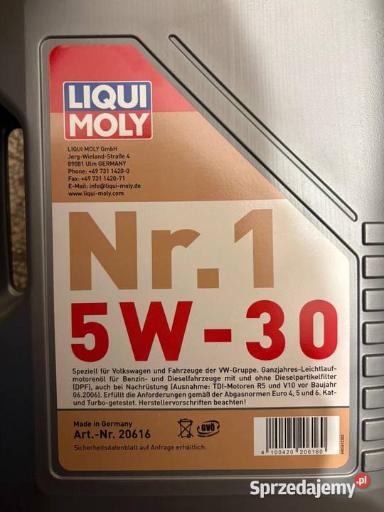 Olej silnikowy Ligui moly 5w30 Oleje silnikowe Legnica