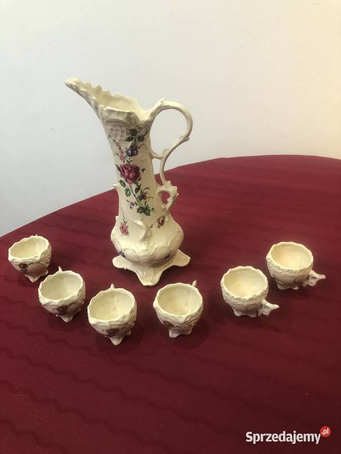 Zestaw Antycznej Ceramiki Dzbanek i Sześć małopolskie Kraków