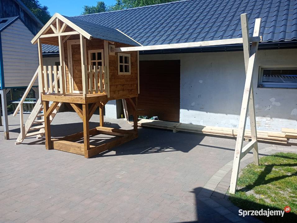 Domek drewniany plac zabaw dzieci Rzeszów