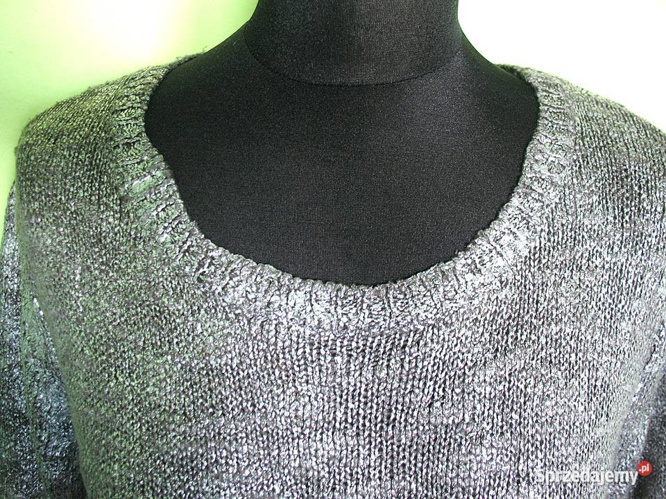 Sweter srebrny 44 2XL biust 100120 Siedlce