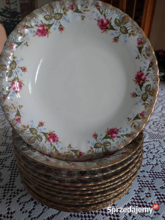 głęboki obiadowy talerz na zupę porcelanowy Talerze i talerzyki