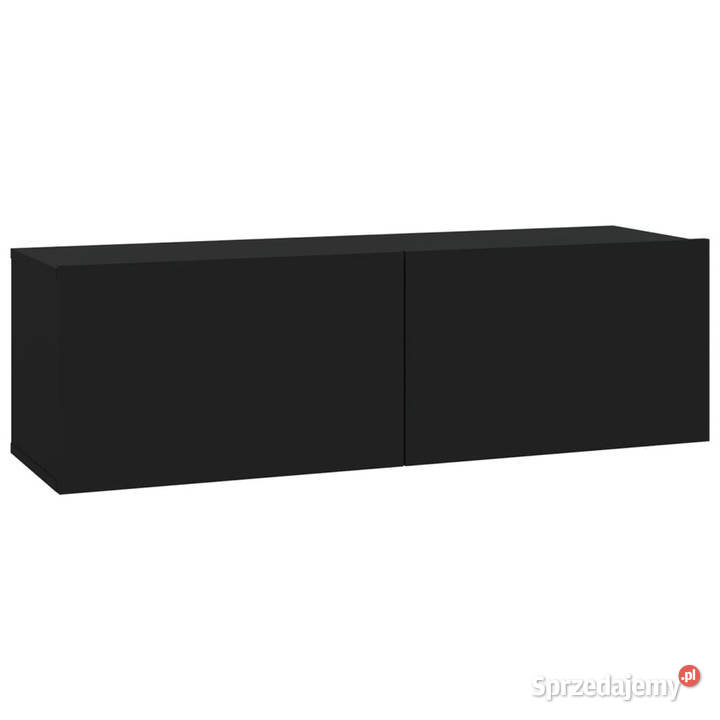 Szafki ścienne pod TV 2 czarne 100x30x30 mazowieckie Warszawa