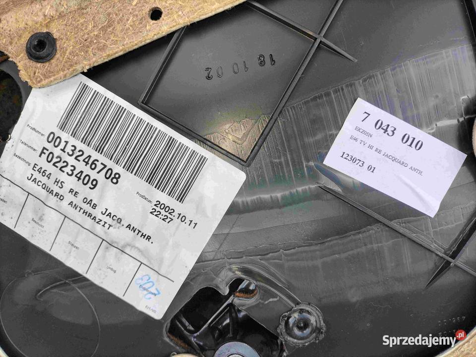Tapicerka drzwi prawy tył BMW E46 SEDAN TOURING