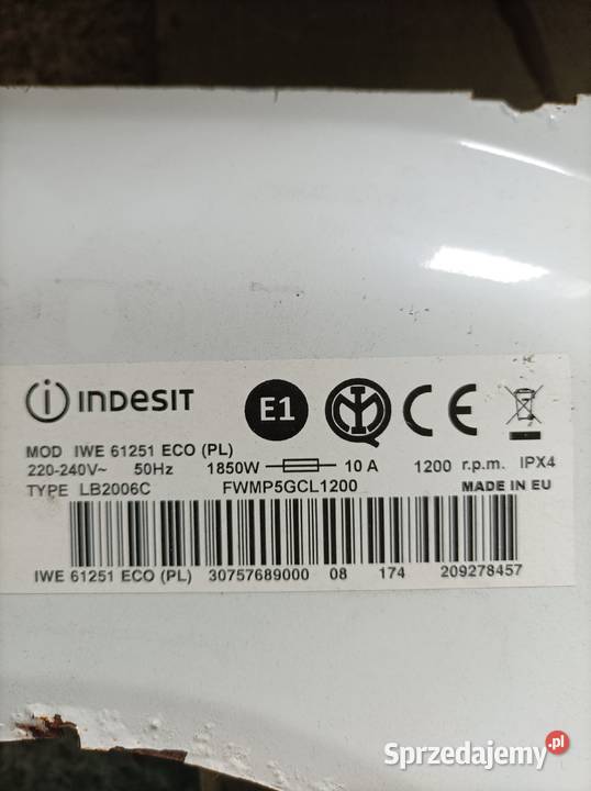 bęben do pralki indesit podkarpackie Jasło