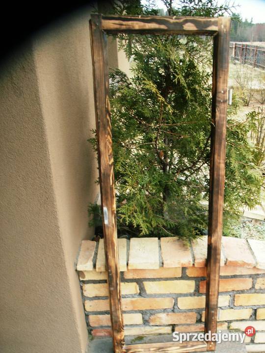 Okno rama loft na lustro aranżację zdjęcie Ełk