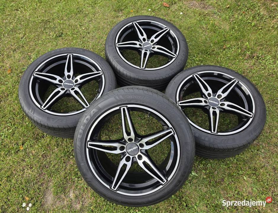 Sprzedam alufelgi Carmani 18 5x112 z oponami Motoryzacja Wielmoża