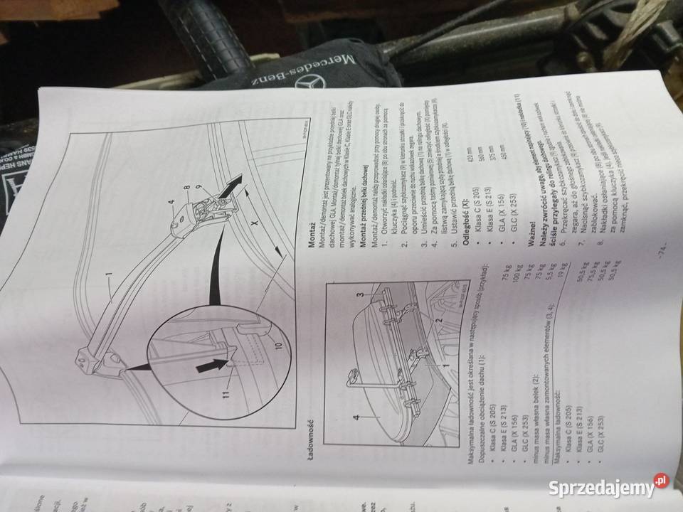Nowe Relingi dachowe Mercedes Basic Carrier Bars Relingi dachowe podlaskie Białystok