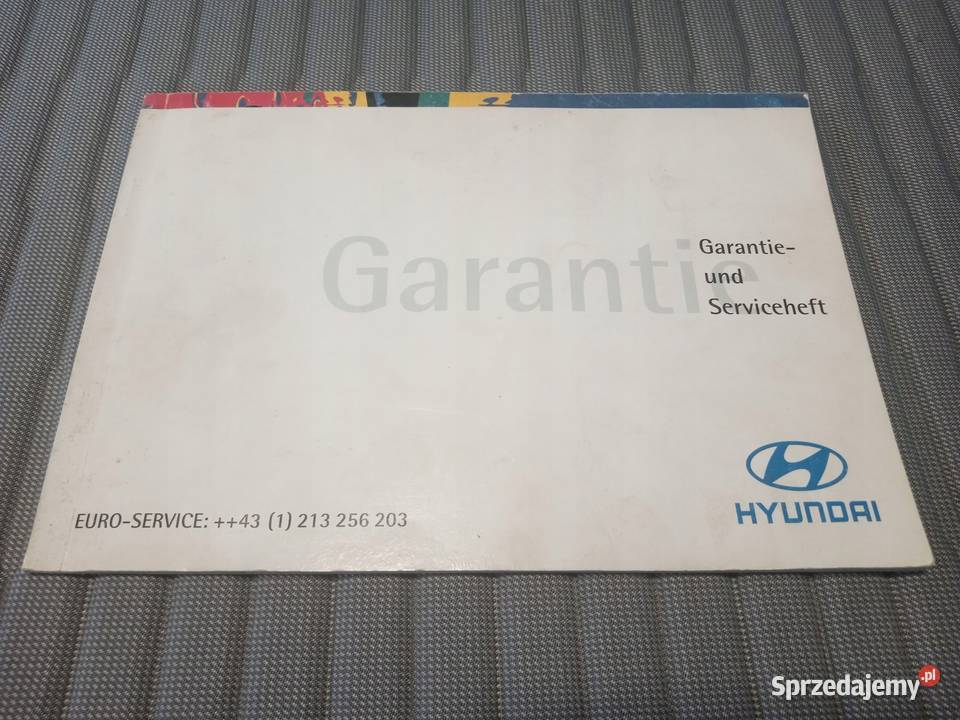 Hyundai Trajet 2001 Książka Gwarancyjna Łódź