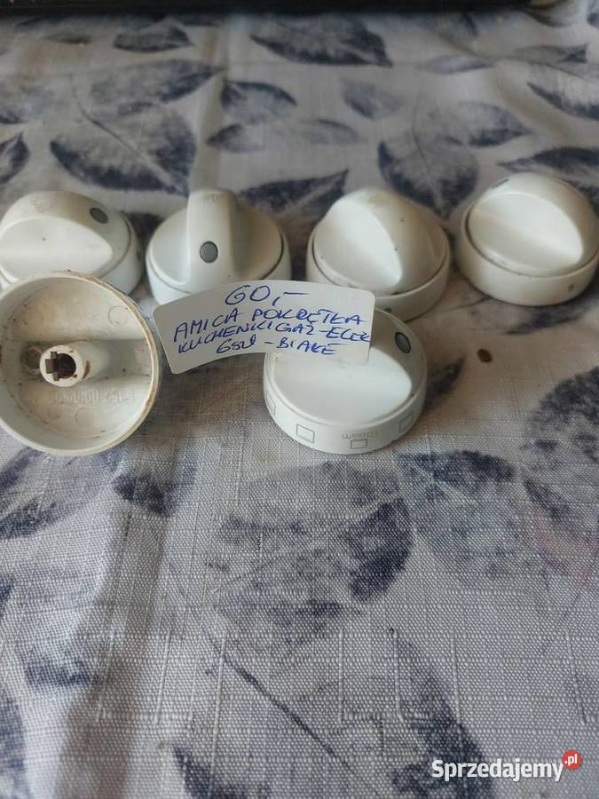 AMICA POKRĘTŁA KUCHENKI GAZELEKTR6 BIAŁE