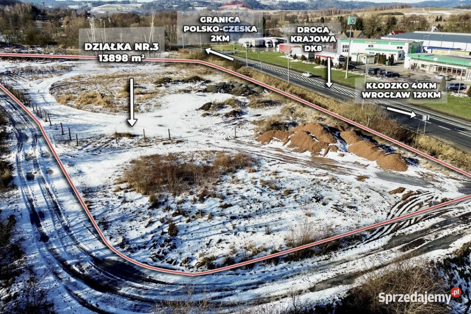 Inwestycyjna działka granicy CZ Kudowa-Zdrój