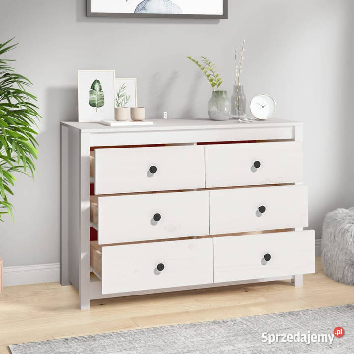Komoda biały 100x40x72 lite drewno sosnowe mazowieckie Warszawa