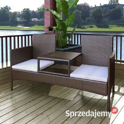 vidaXL Dwuosobowa sofa ogrodowa ze stolikiem Ławy i ławki Warszawa