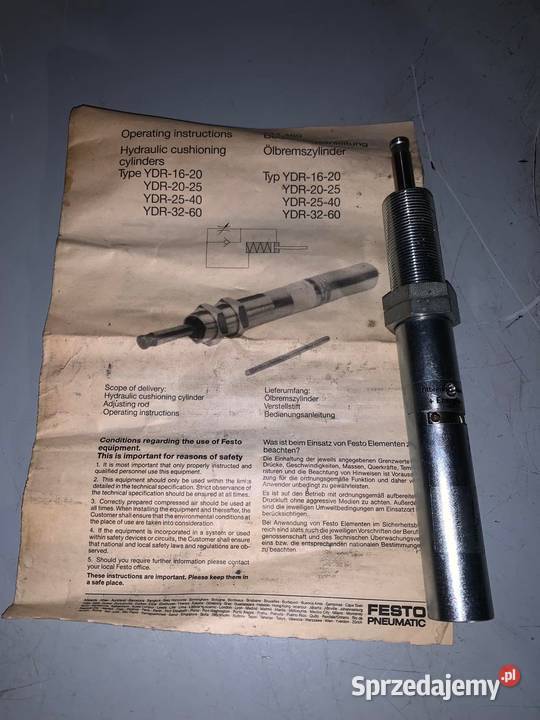 Festo YDR1620 Hydrauliczny siłownik tłumiący Warszawa sprzedam