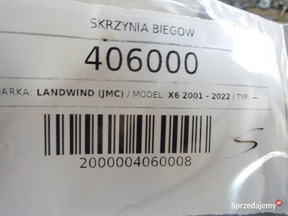 SKRZYNIA BIEGÓW LANDWIND X6 JC580T1