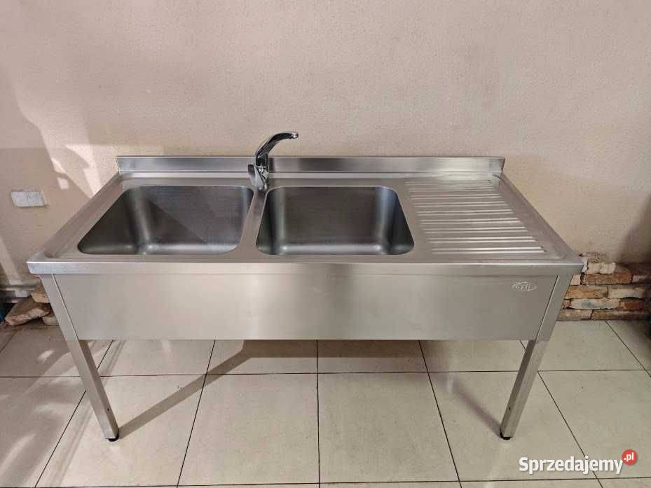 Zlew gastronomiczny nierdzewny 2komorowy z śląskie Góra