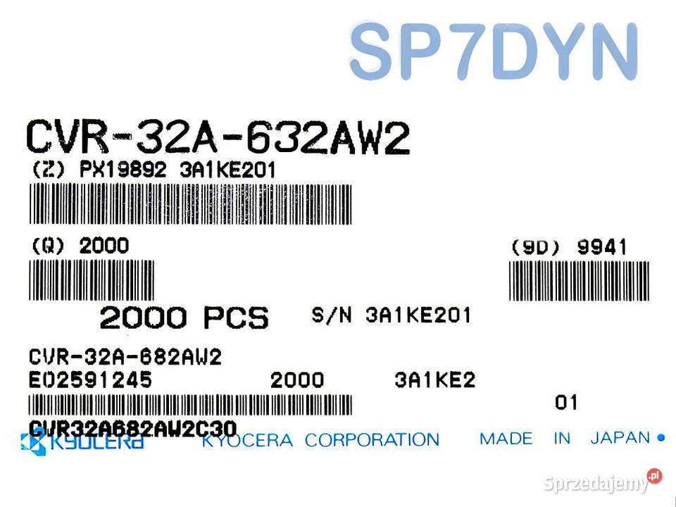 Mini Potencjometr SMD 6K8 3x36mm Japan Ozorków