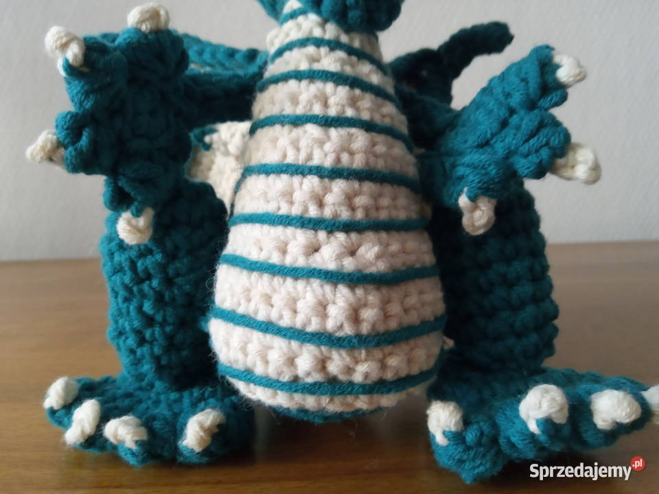 Smok maskotka amigurumi szydełko handmade dolnośląskie Wrocław